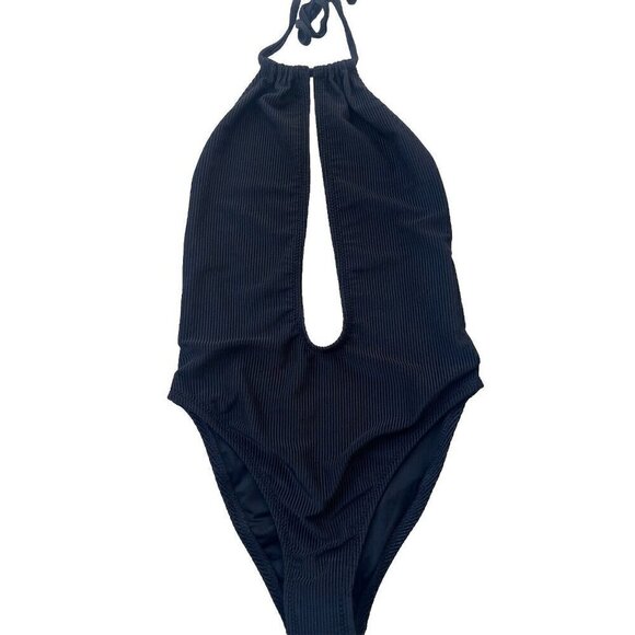 Nasty Gal Black Bohemian Rhapsody Ribbed Swimsuit Size XS NWOT - Picture 14 of 16